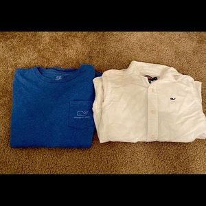vineyard vines button up and long sleeve